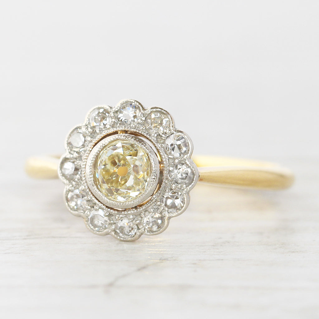 Edwardian Carat Old Cut Diamond Daisy Cluster – Holts Jewellery