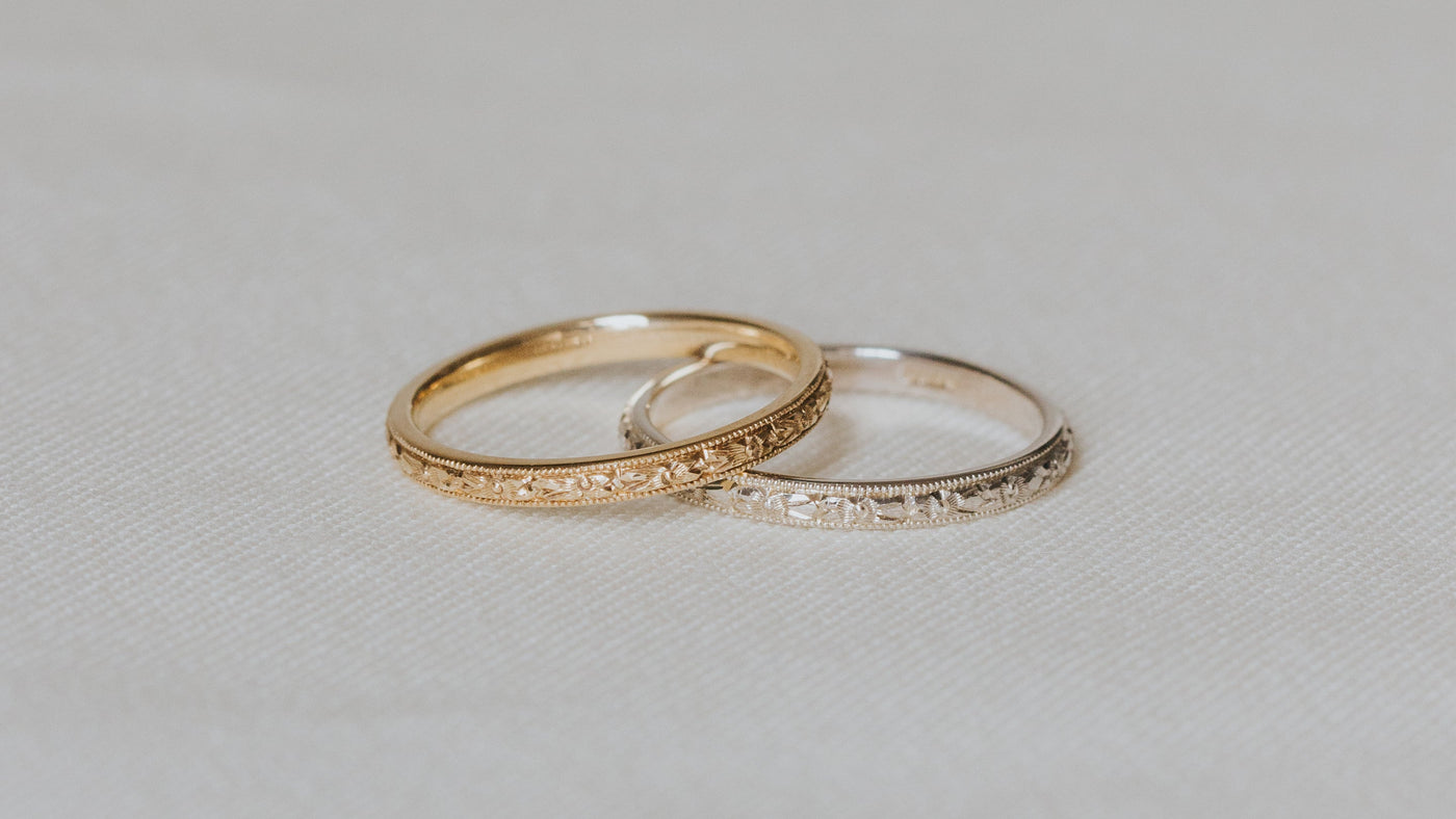 Patterned Wedding Rings