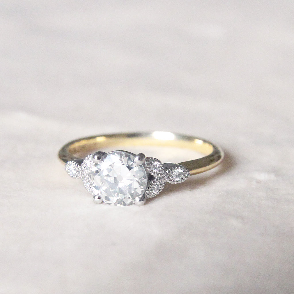The Florence Engagement Ring - 0.84 Carat Old European Cut Diamond