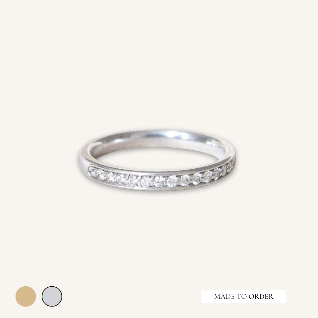 The Micro Claw Diamond Half Eternity Band