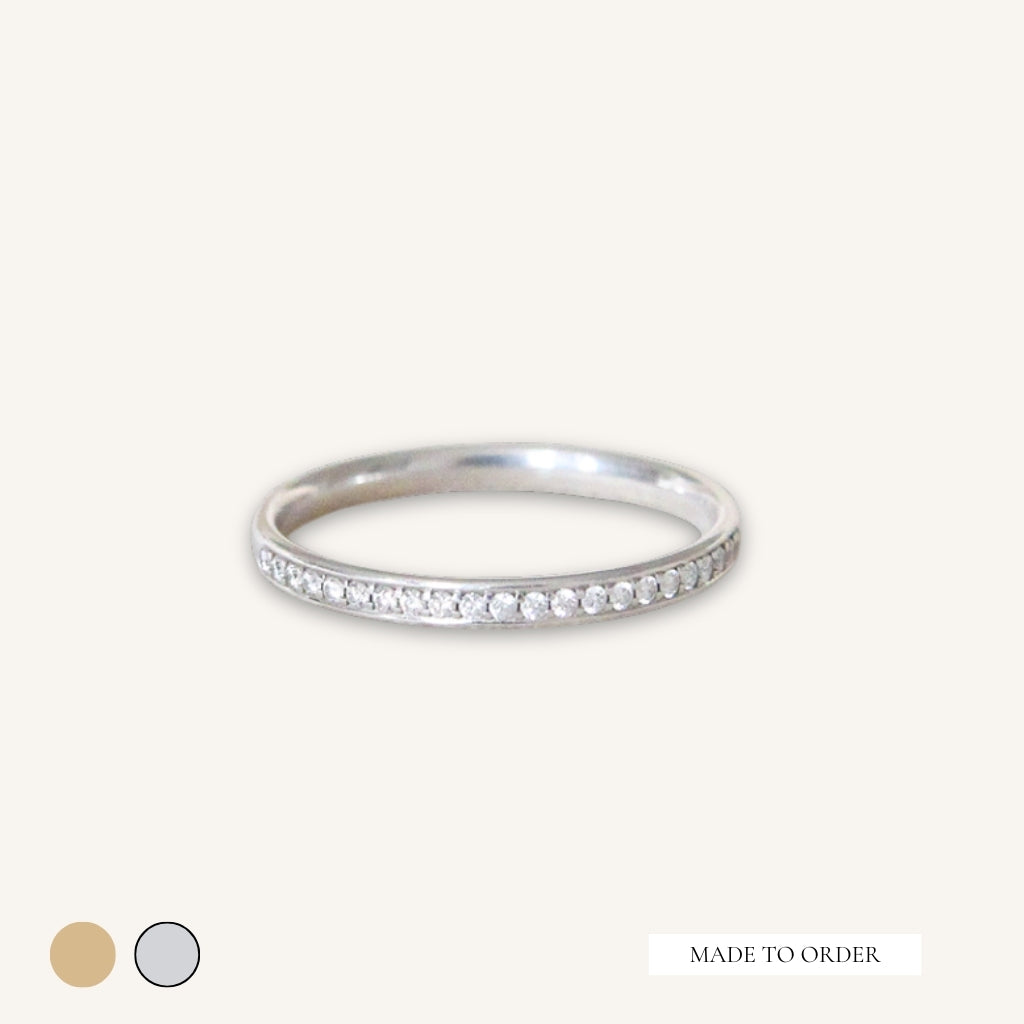 The Micro Claw Diamond Half Eternity Band