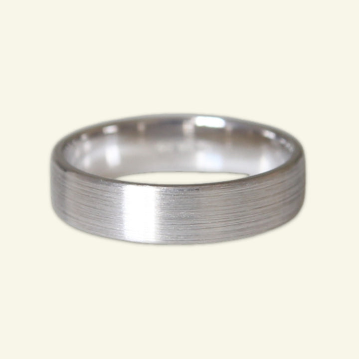 The Bombe Court Shape Wedding Band with Satin Finish