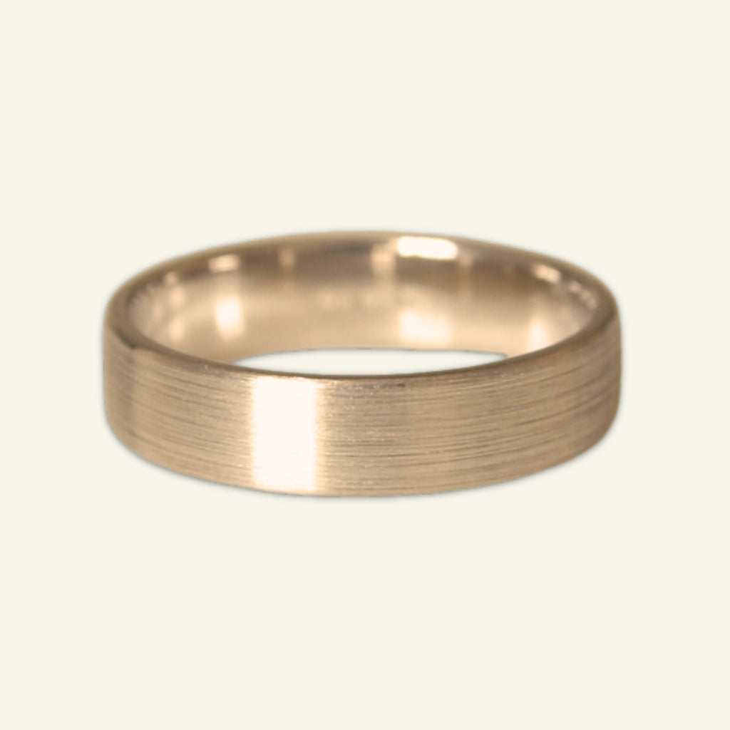 The Bombe Court Shape Wedding Band with Satin Finish