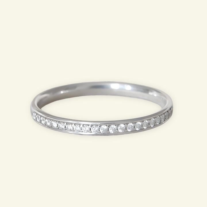 The Micro Claw Diamond Half Eternity Band