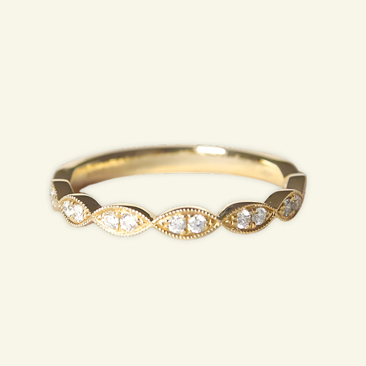The Eden Diamond Band - Vintage Style Diamond Wedding Band