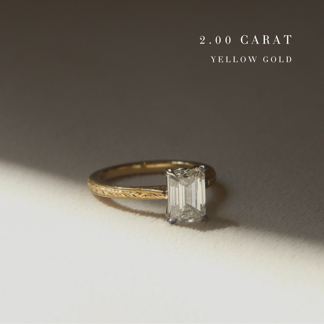The Grace Engagement Ring - Emerald Cut Celeste Diamonds®