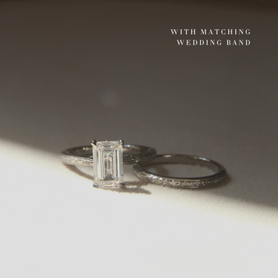 The Grace Engagement Ring - Emerald Cut Celeste Diamonds®