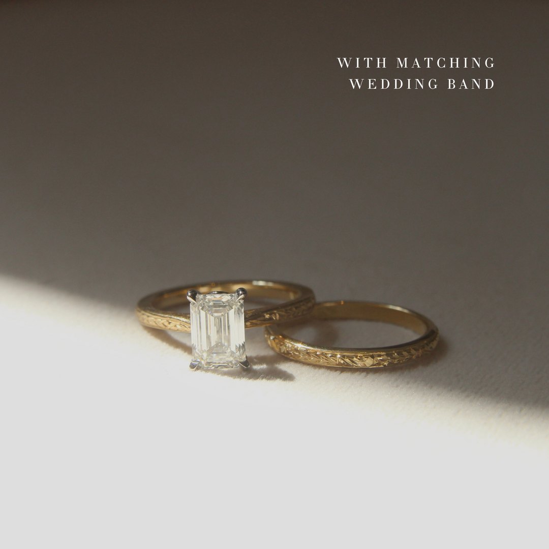 The Grace Engagement Ring - Emerald Cut Celeste Diamonds®