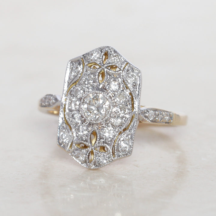 Art Deco Style 0.60 Carat Diamond Panel Cluster