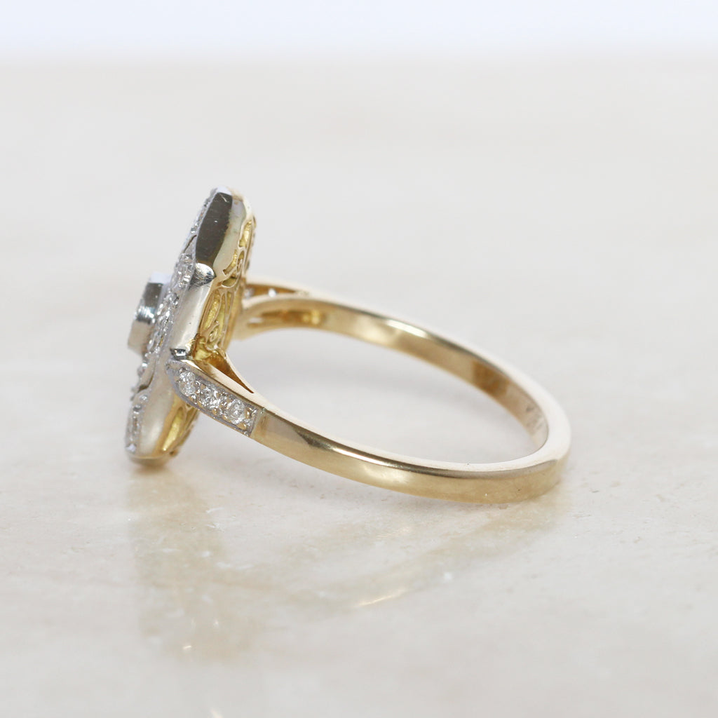 Art Deco Style 0.60 Carat Diamond Panel Cluster