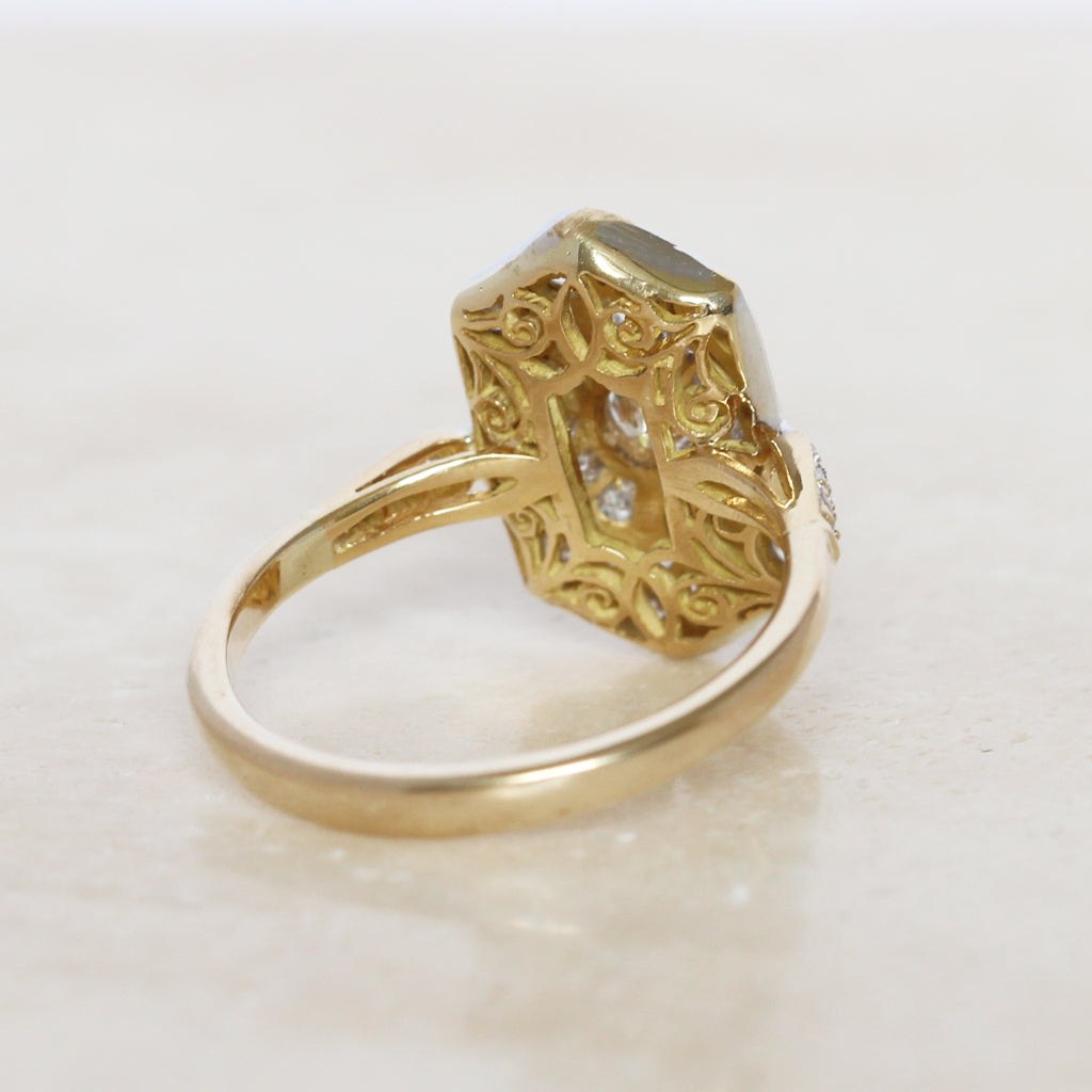 Art Deco Style 0.60 Carat Diamond Panel Cluster