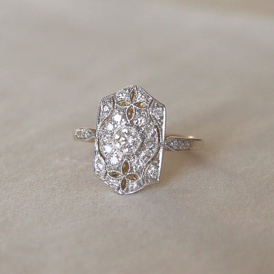 Art Deco Style 0.60 Carat Diamond Panel Cluster