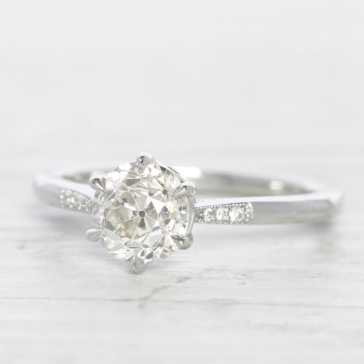 The Beatrice Engagement Ring - 1.28 Carat Old European Cut Diamond