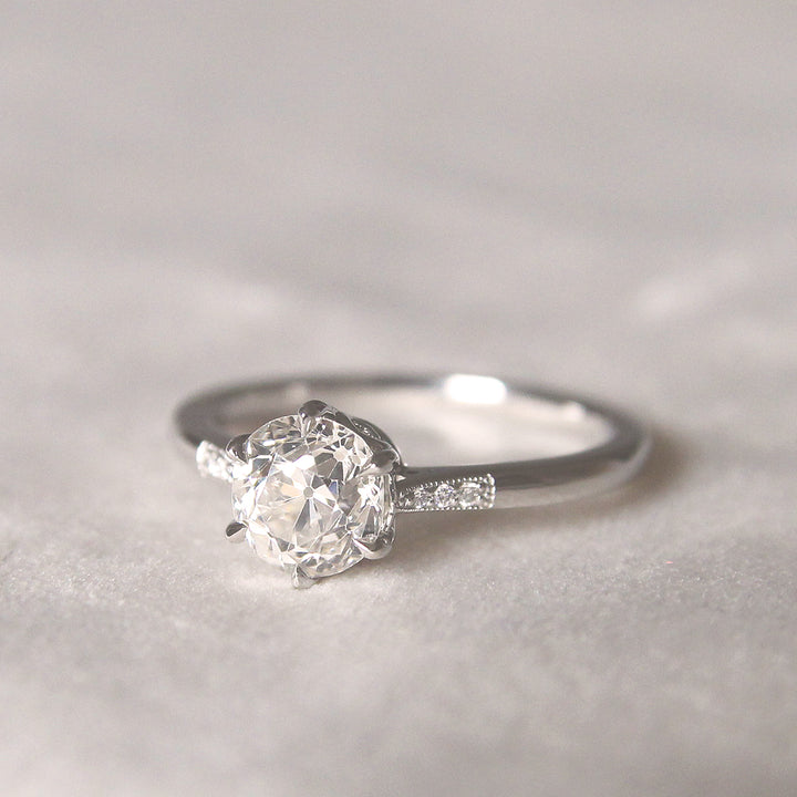 The Beatrice Engagement Ring - 1.28 Carat Old European Cut Diamond