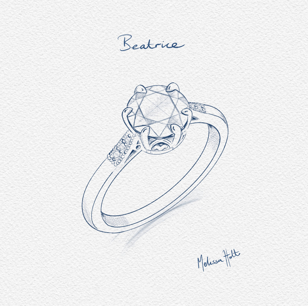 The Beatrice Engagement Ring - 1.28 Carat Old European Cut Diamond