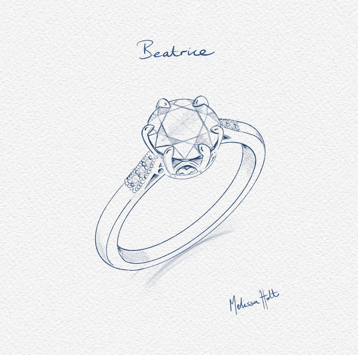 The Beatrice Engagement Ring - 1.28 Carat Old European Cut Diamond