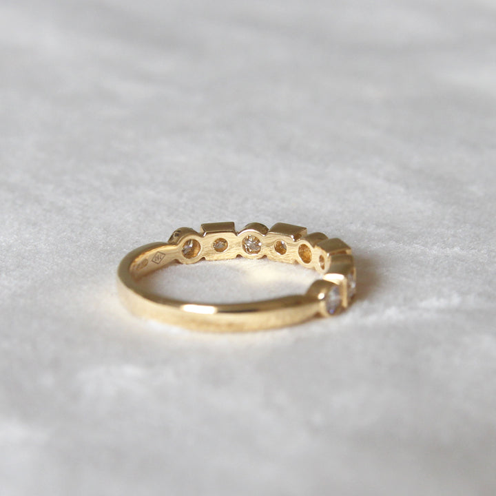 The Clara Diamond Band - Vintage Style Diamond Wedding Band