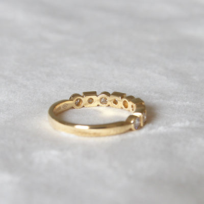 The Clara Diamond Band - Vintage Style Diamond Wedding Band