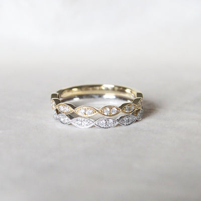 The Eden Diamond Band - Vintage Style Diamond Wedding Band