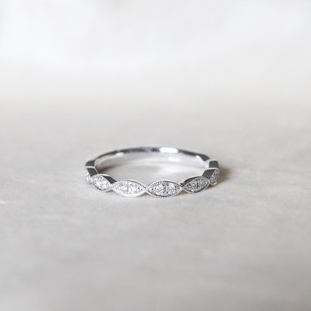 The Eden Diamond Band - Vintage Style Diamond Wedding Band