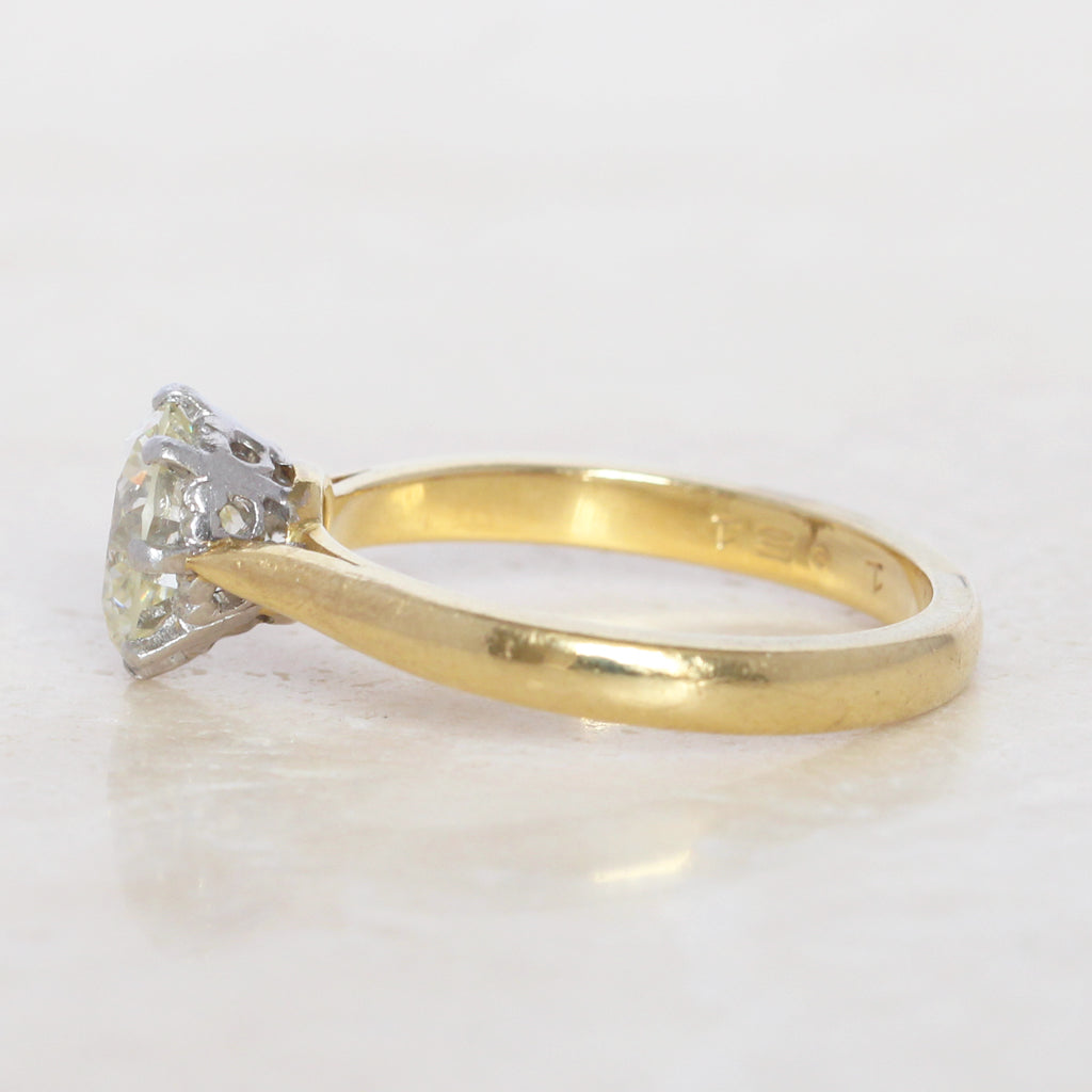 Vintage 1.51 Carat Brilliant Cut Diamond Solitaire