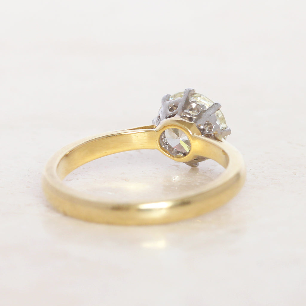 Vintage 1.51 Carat Brilliant Cut Diamond Solitaire