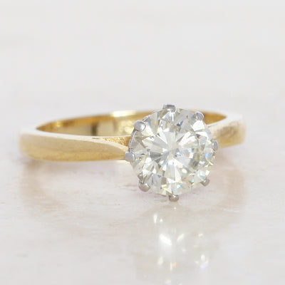 Vintage 1.51 Carat Brilliant Cut Diamond Solitaire
