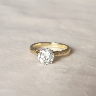 Vintage 1.51 Carat Brilliant Cut Diamond Solitaire