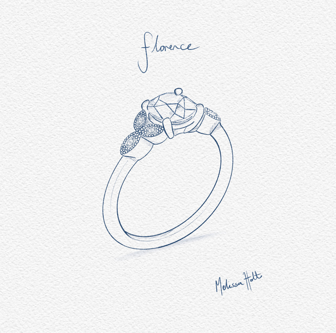 The Florence Engagement Ring - 0.84 Carat Old European Cut Diamond