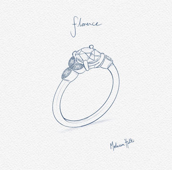 The Florence Engagement Ring - 0.84 Carat Old European Cut Diamond