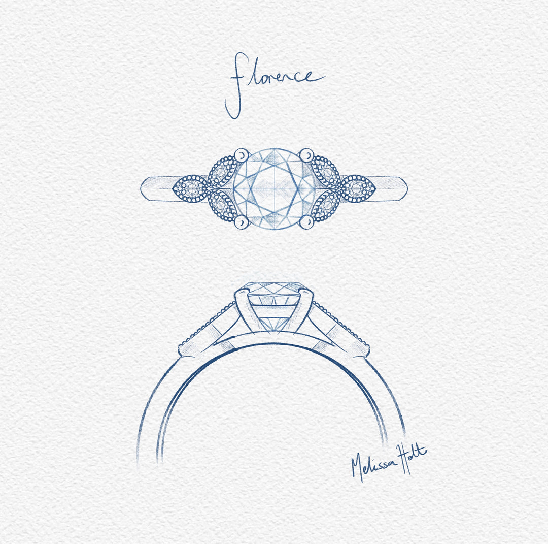 The Florence Engagement Ring - 1 Carat Old European Cut