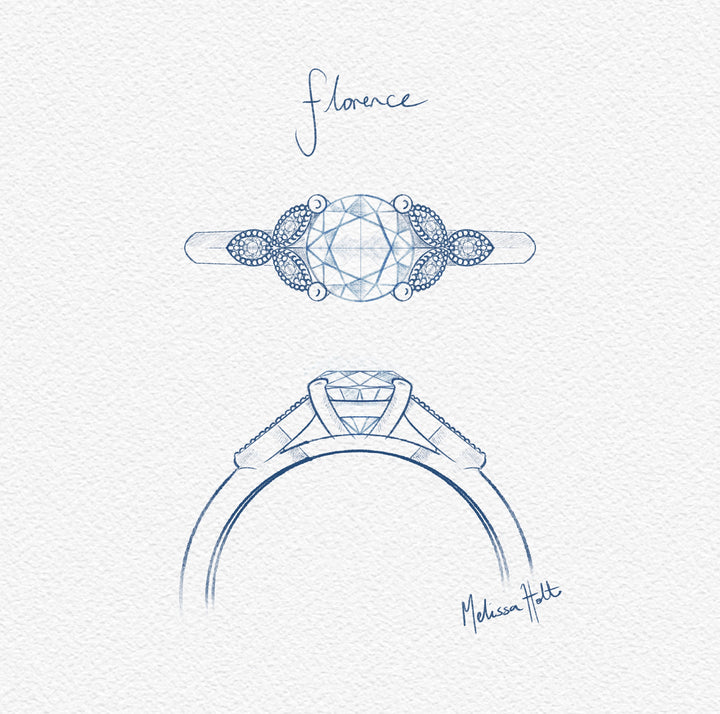 The Florence Engagement Ring - 1 Carat Old European Cut