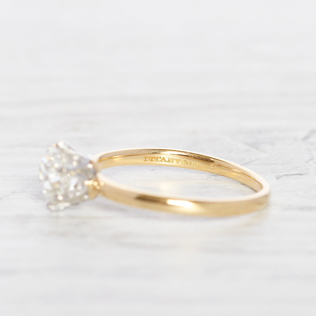 Vintage Tiffany Co Carat Old European Cut Diamond Solitaire
