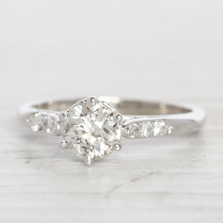Art Deco 0.70 Carat Old European Cut Diamond Solitaire with Original Box