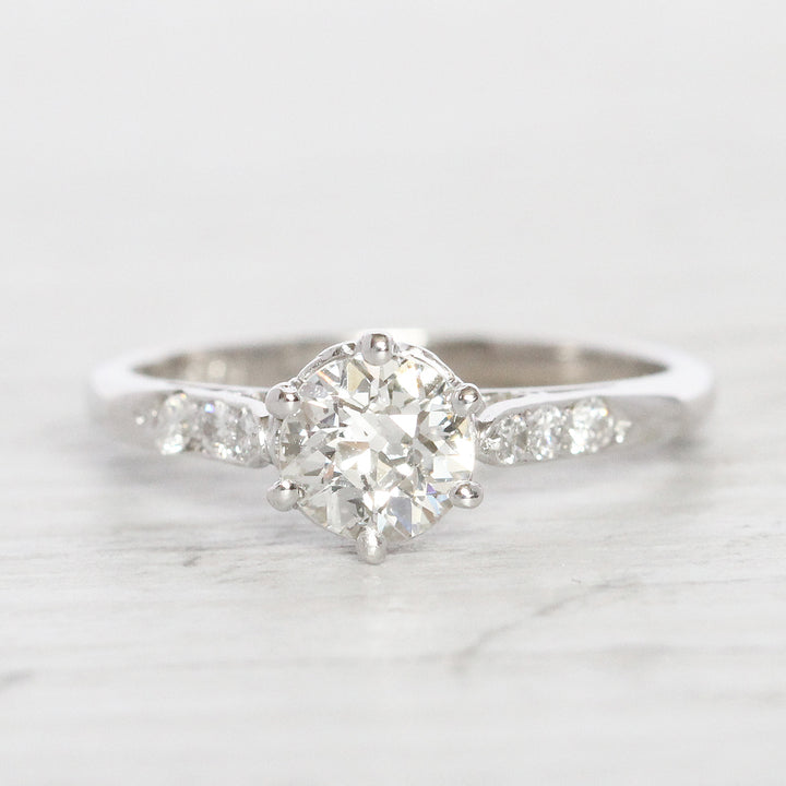 Art Deco 0.70 Carat Old European Cut Diamond Solitaire with Original Box