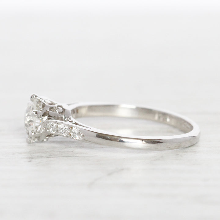 Art Deco 0.70 Carat Old European Cut Diamond Solitaire with Original Box