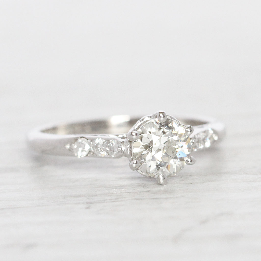 Art Deco 0.70 Carat Old European Cut Diamond Solitaire with Original Box