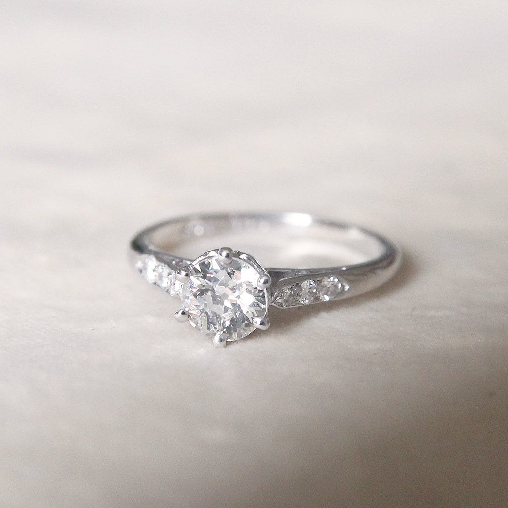 Art Deco 0.70 Carat Old European Cut Diamond Solitaire with Original Box