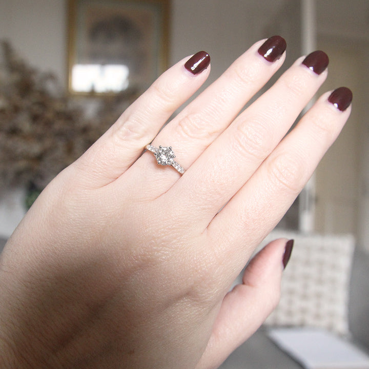 Art Deco 0.70 Carat Old European Cut Diamond Solitaire with Original Box