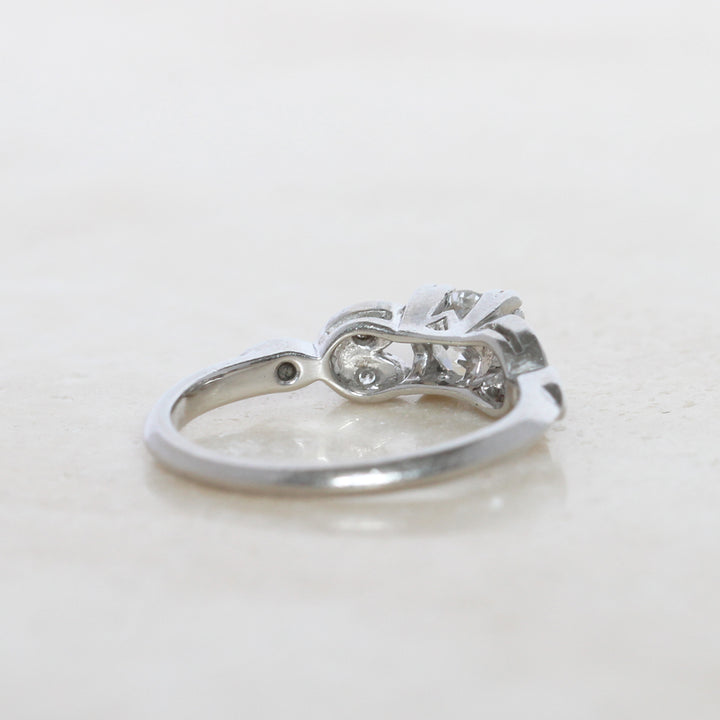 Art Deco Style 0.45 Carat Old Cut Diamond Solitaire