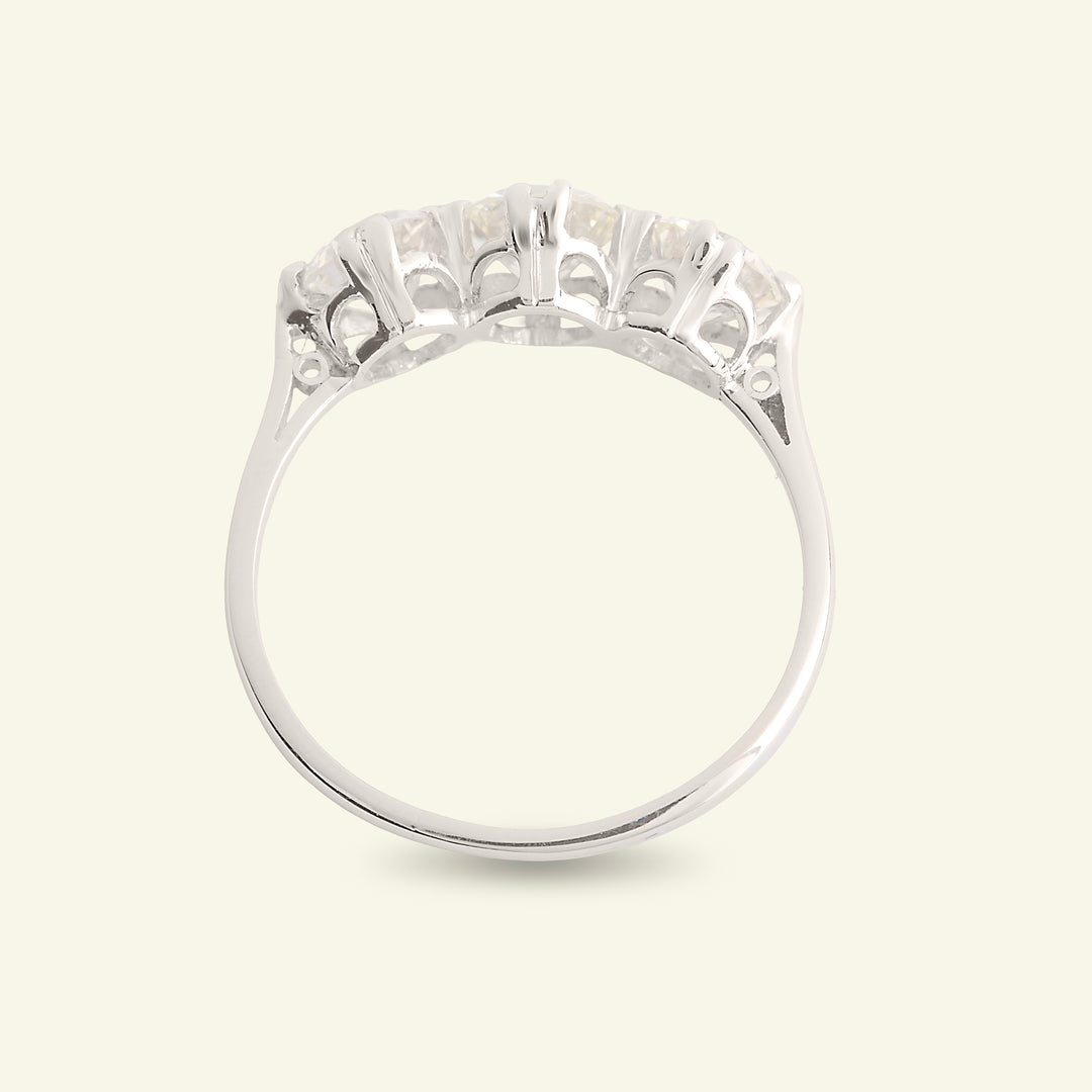 Art Deco 1.80 Carat Transitional Cut Diamond Three Stone