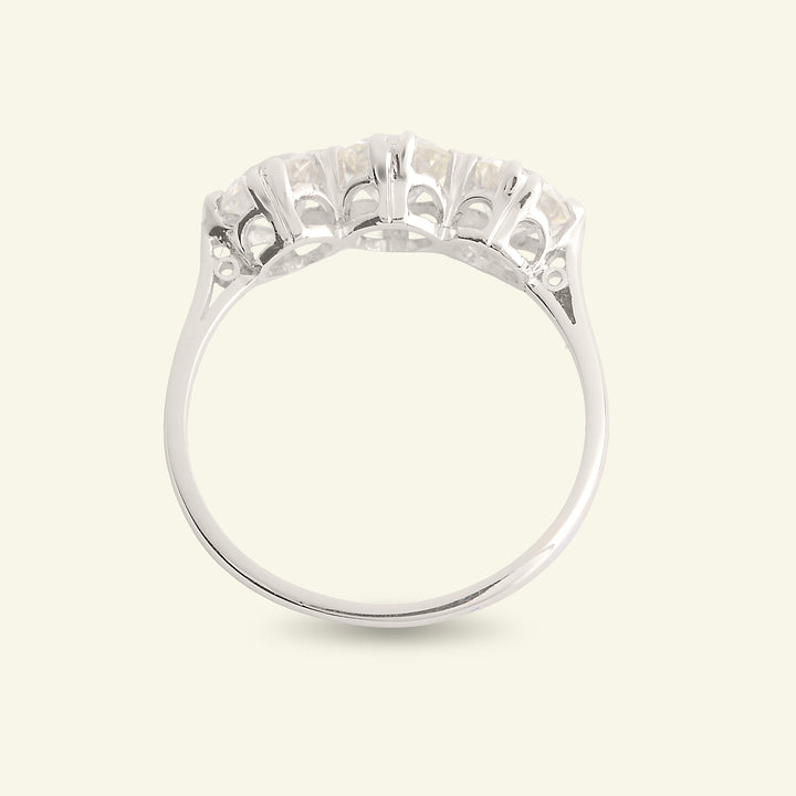 Art Deco 1.80 Carat Transitional Cut Diamond Three Stone