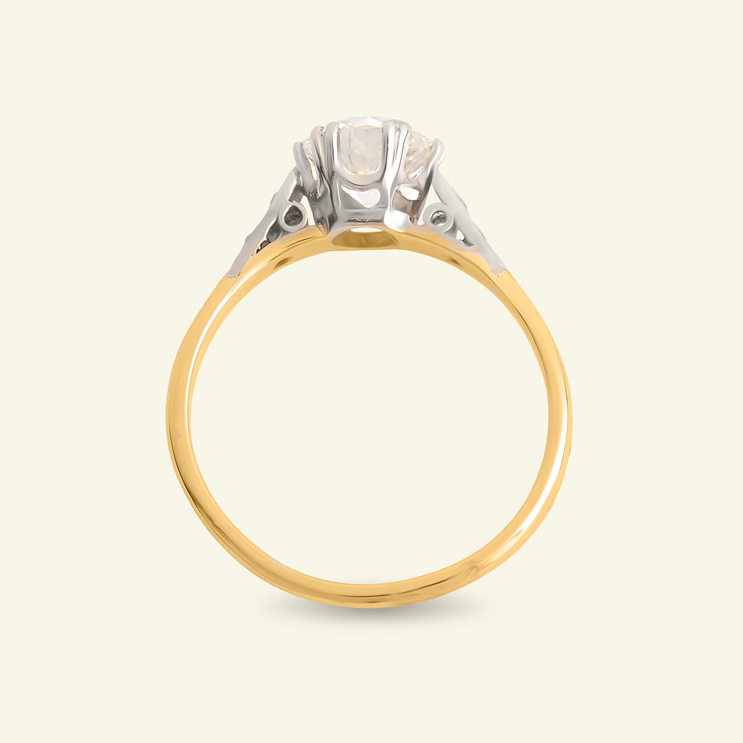 Vintage 1.38 Carat Brilliant Cut Diamond Solitaire