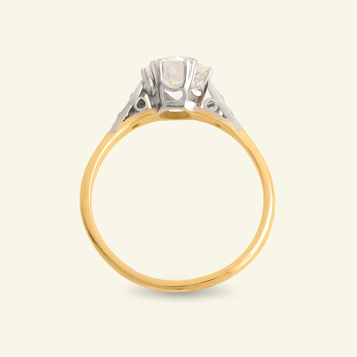 Vintage 1.38 Carat Brilliant Cut Diamond Solitaire