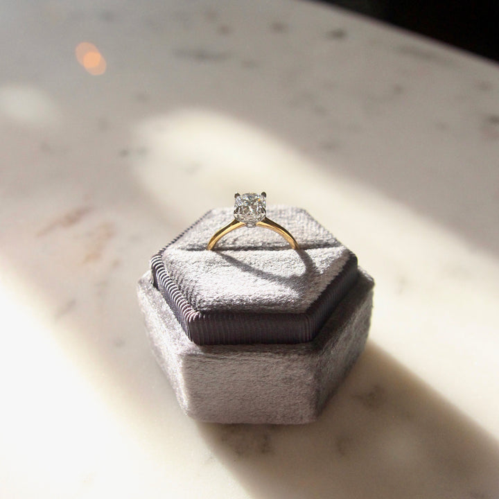 The Georgia Engagement Ring - Antique Cushion Cut Celeste Diamonds®