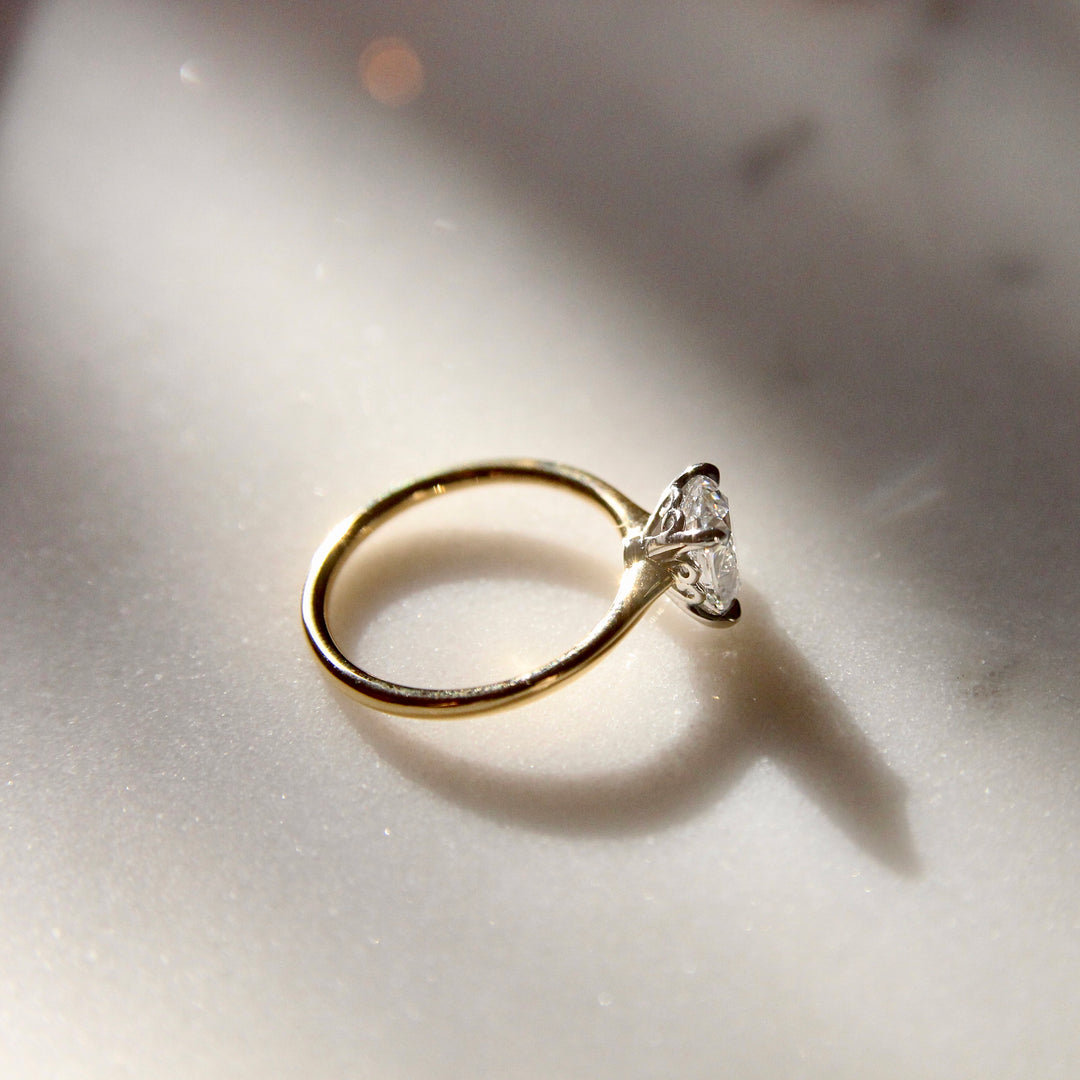 The Georgia Engagement Ring - Antique Cushion Cut Celeste Diamonds®