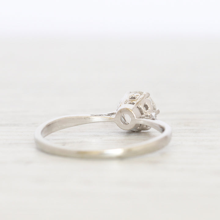 Vintage 0.70 Carat Transitional Cut Diamond Solitaire