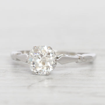 Art Deco 1.02 Carat Old European Cut Diamond Solitaire