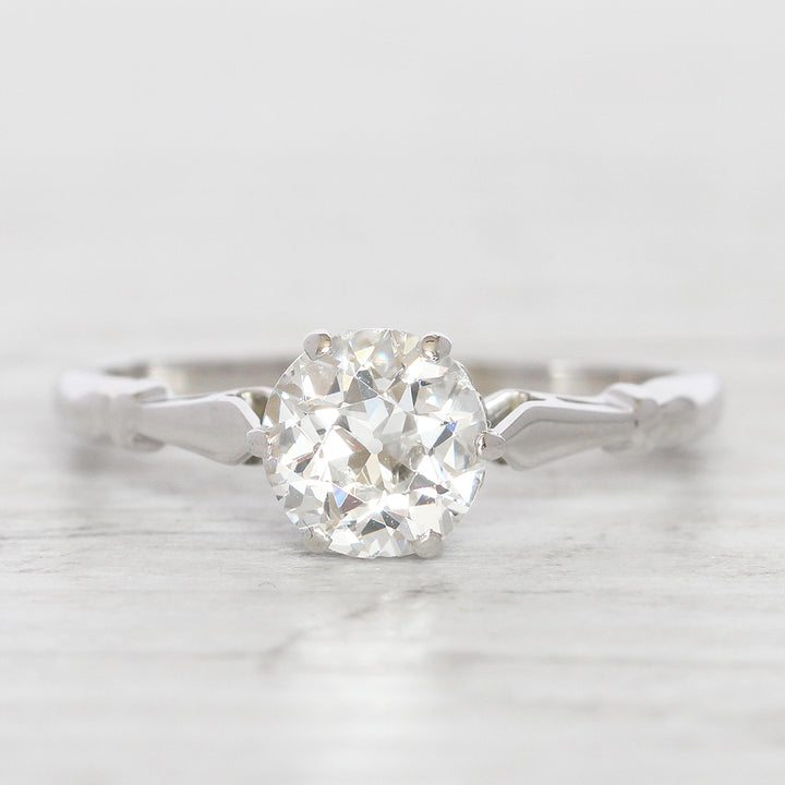 Art Deco 1.02 Carat Old European Cut Diamond Solitaire