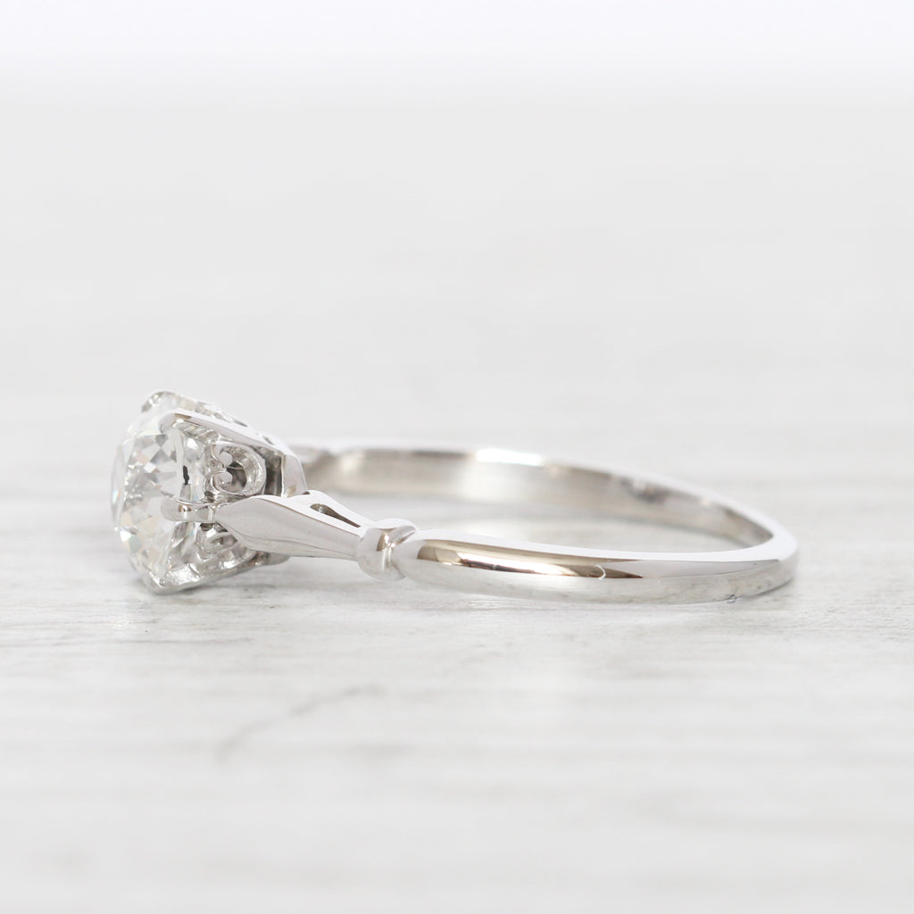 Art Deco 1.02 Carat Old European Cut Diamond Solitaire